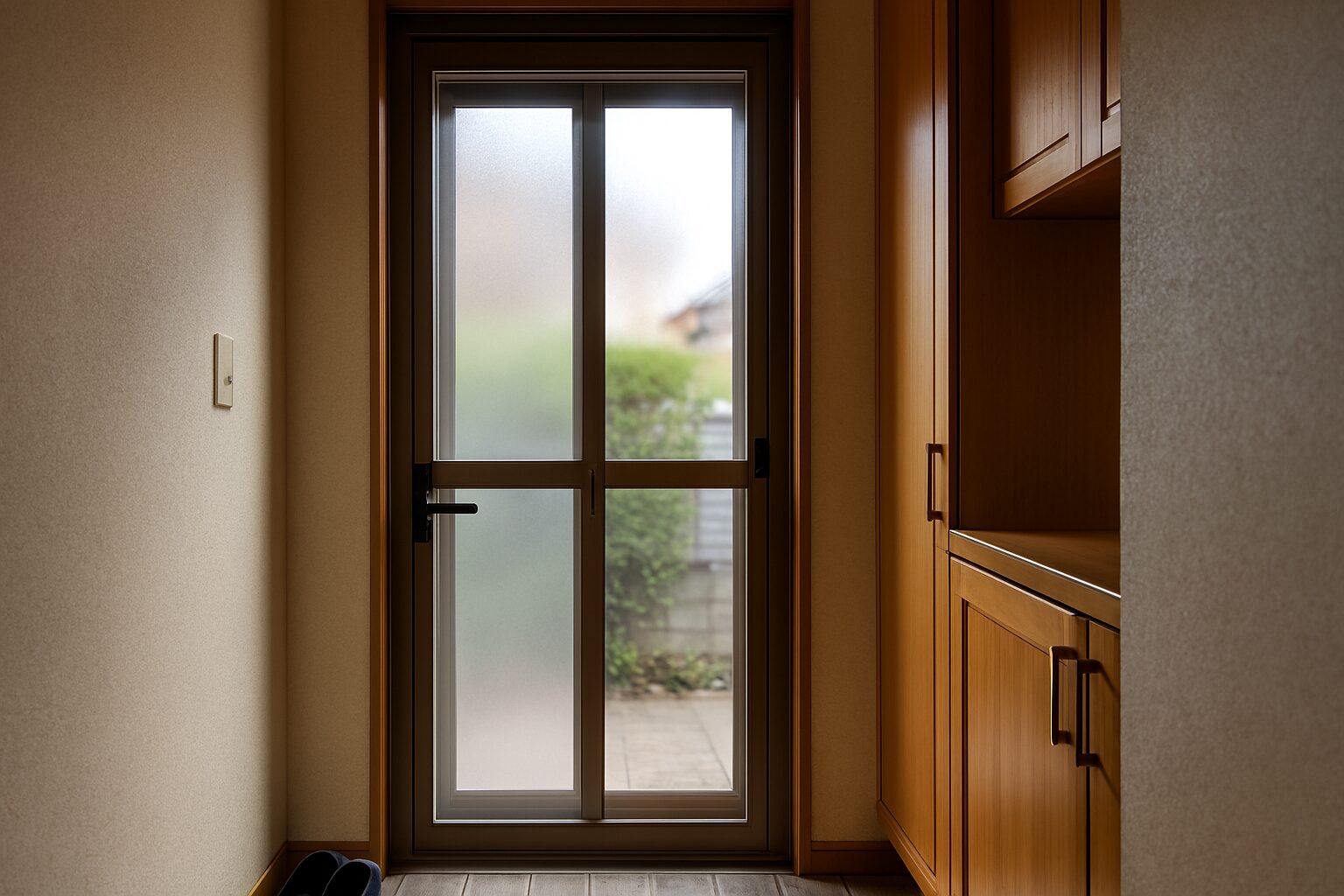 勝手口の内窓と費用感を伝える構図