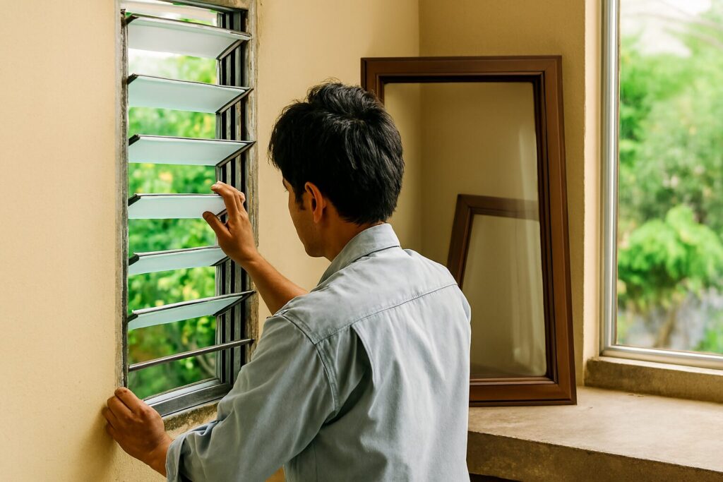 ルーバー窓交換と補助金制度を解説する図解