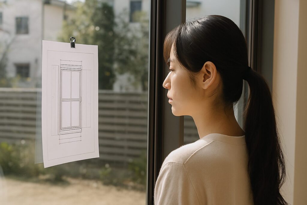 サッシ寸法図面を意識した日本住宅の窓とサッシ