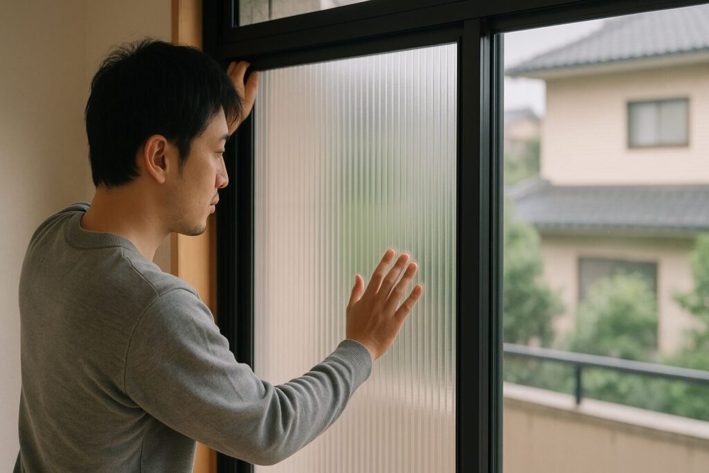 ガラスの代わりにポリカーボネートの室内窓