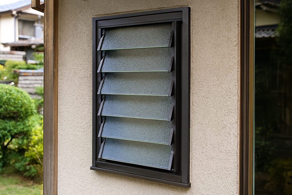 ルーバー窓交換で得られる効果を示す施工イメージ