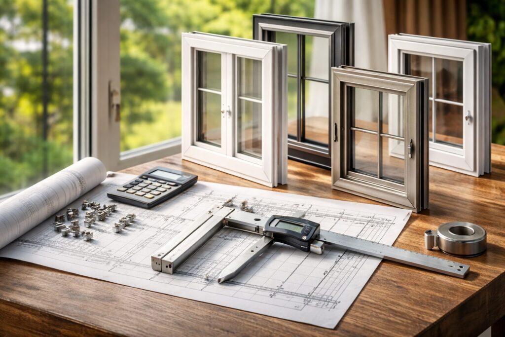 サッシ寸法の規格表を示す図