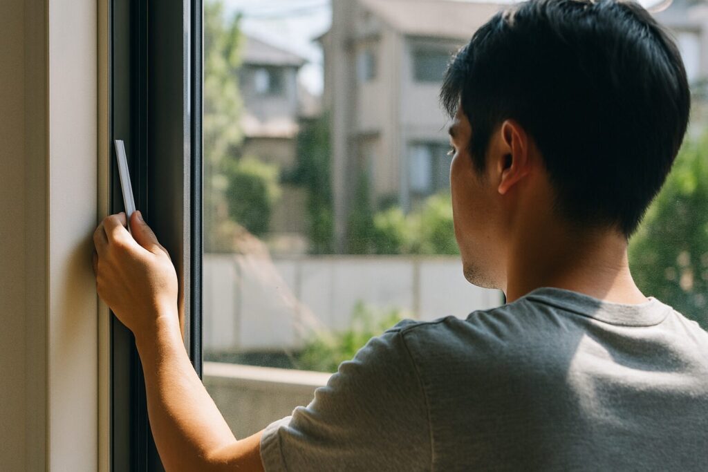 サッシシールで窓まわりを防水