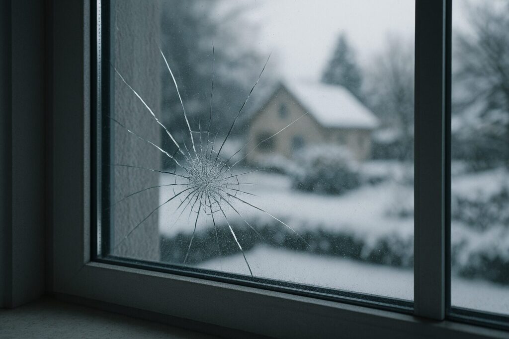 冬のガラス熱割れと寒暖差対策
