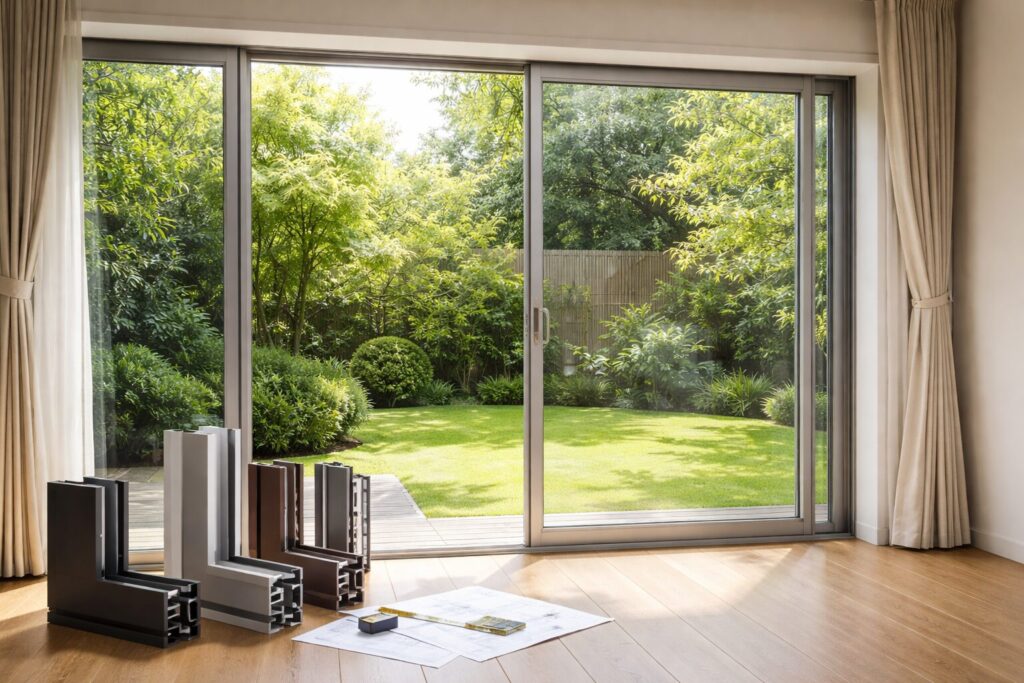 サッシ規格の寸法構造を示す例