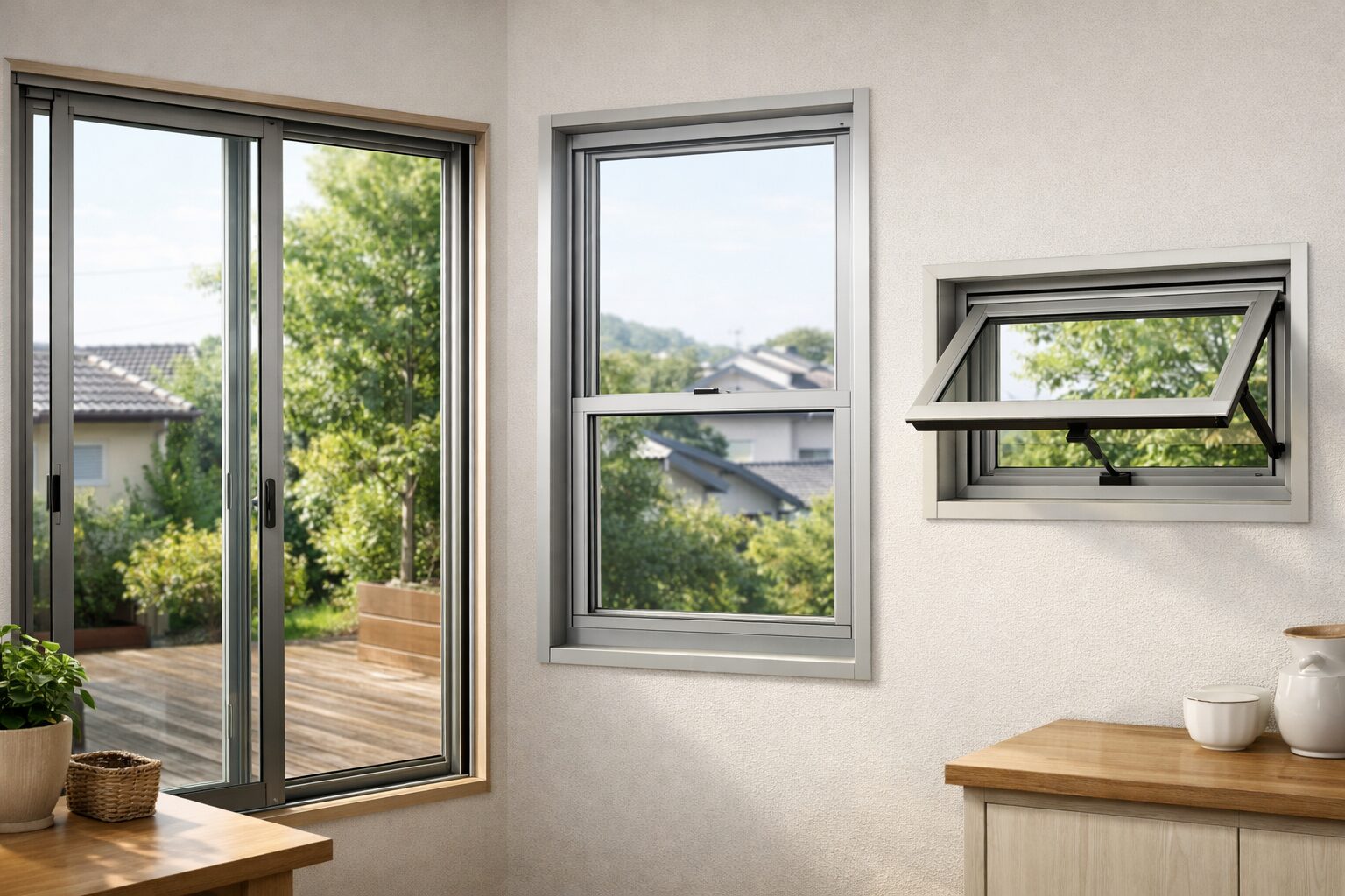 サッシサイズ表の要点を示す図