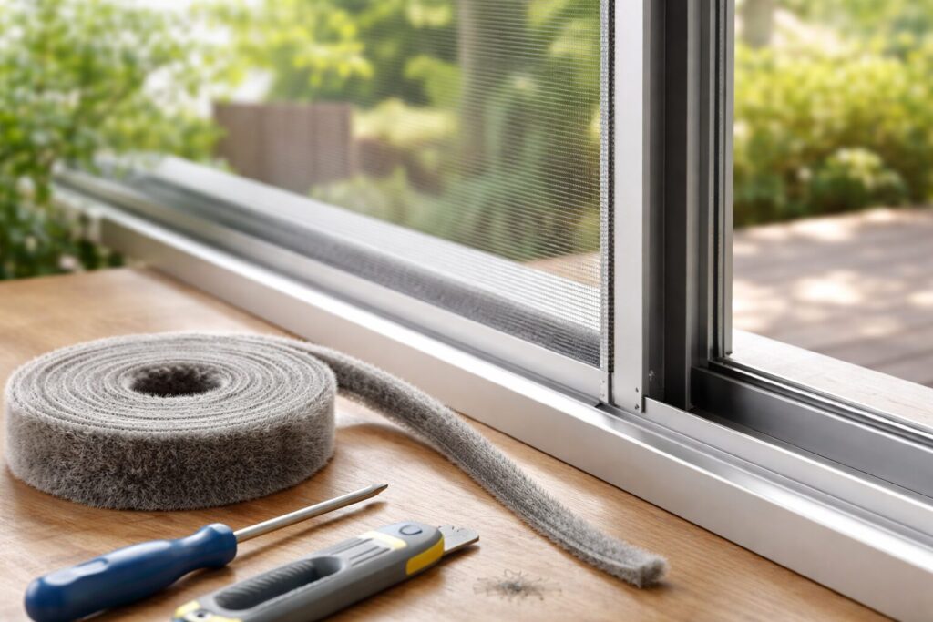 ホームセンターで扱う網戸モヘアの形状