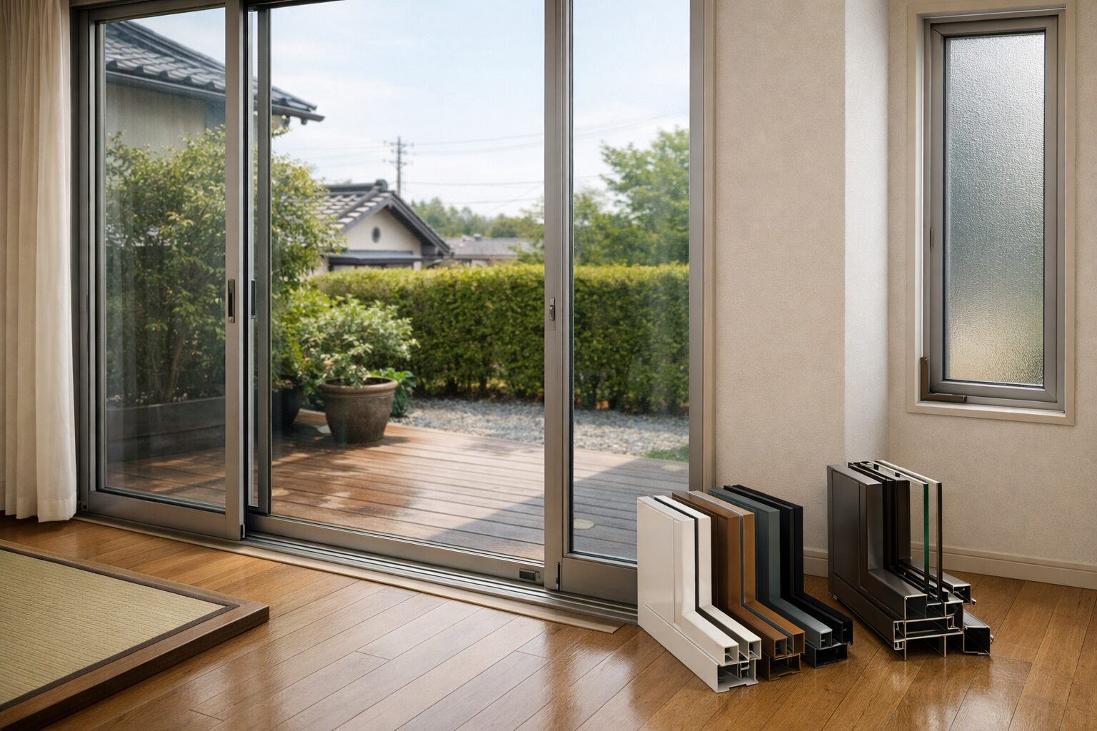 サッシ規格寸法表の主要寸法を示す図