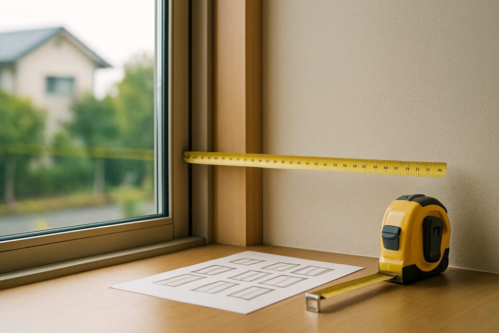 サッシ開口寸法の概略を示す構造