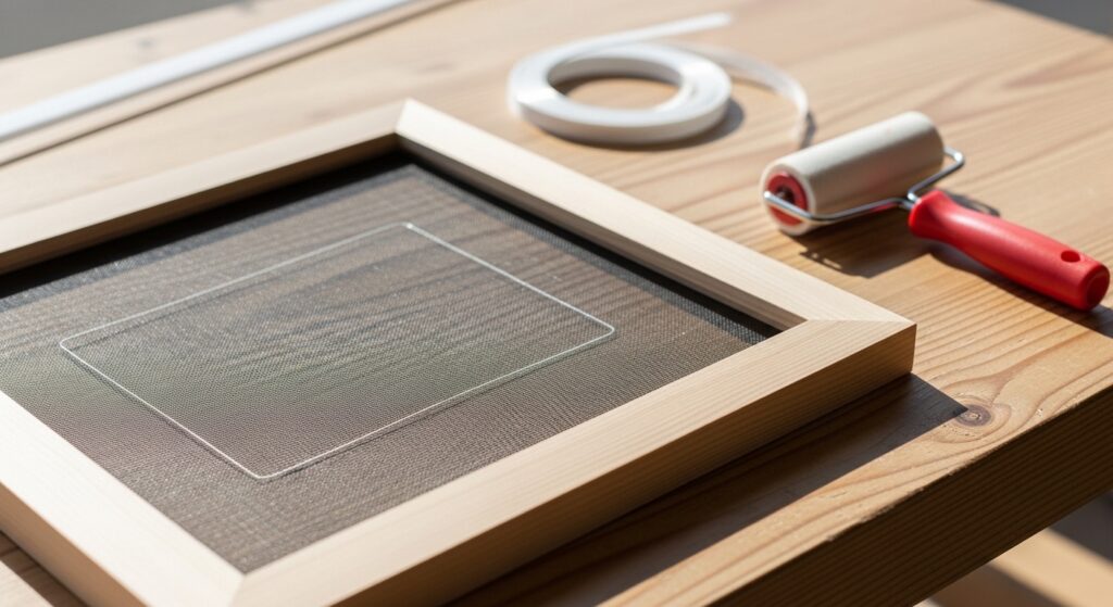 100均道具で網戸を張り替える手順