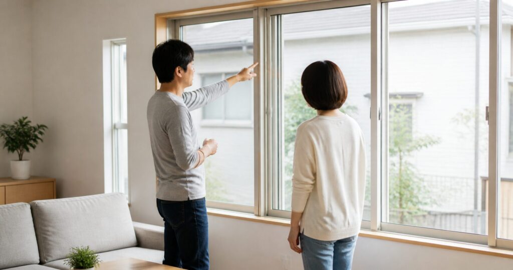 窓リフォームの情報収集や選び方のポイントをわかりやすく表した住まいに関するイメージ画像
