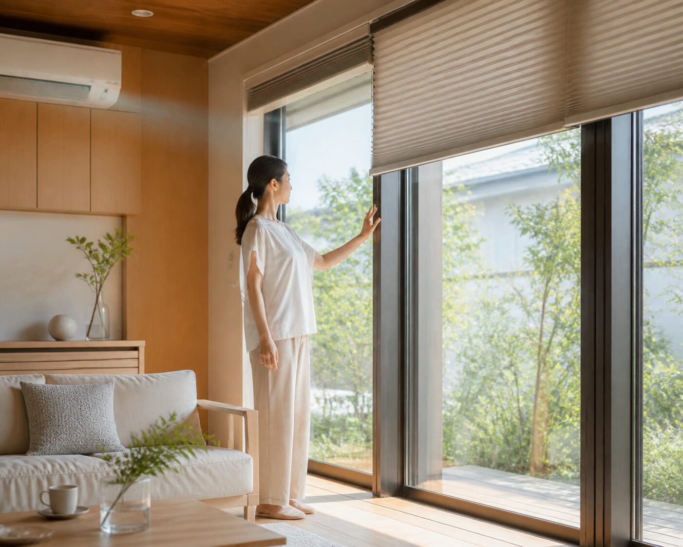 全館床暖房のある住まいと夏の暑さ対策のイメージ
